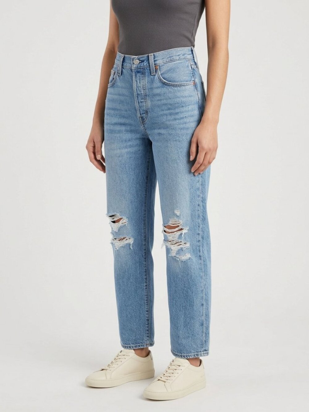 Levi's Premium Ribcage Straight Ankle Jeans Light Wash Size 27 NWT